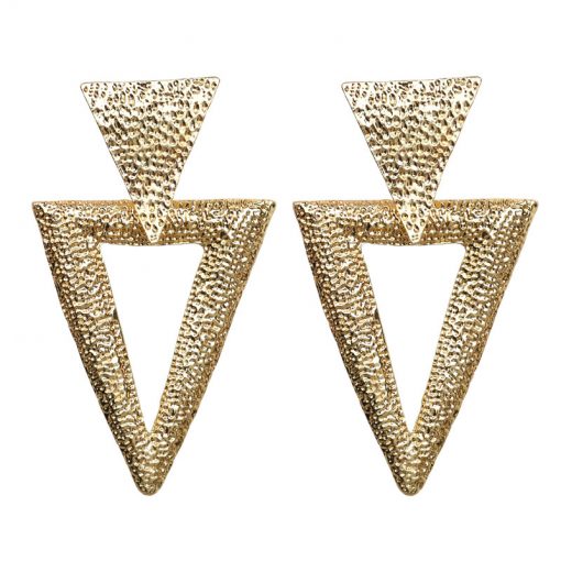 Korean version of the simple trend of geometric metal earrings Personality OL wind triangle earrings jewelry YLX-086