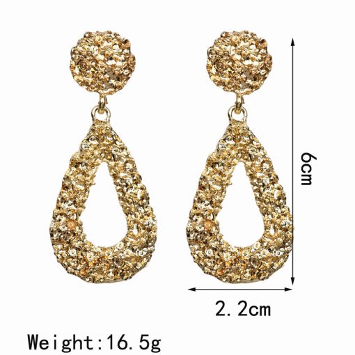 cross-border new drop alloy paint earrings Europe and America exaggerated atmospheric earrings YLX-074