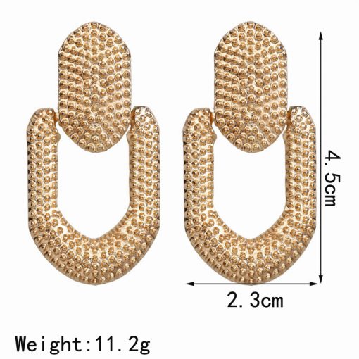 New European and American alloy geometric shape ladies personality earrings jewelry YLX-098