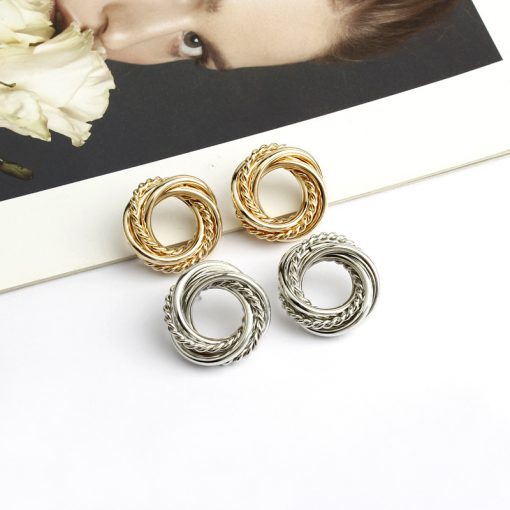 New European and American metal earrings exquisite high-end elegant ear jewelry wholesale YLX-083