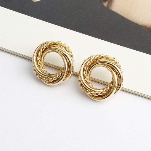 New European and American metal earrings exquisite high-end elegant ear jewelry wholesale YLX-083