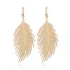 Metal long leaf feather earrings exaggerated personality fashion boho YLX-120