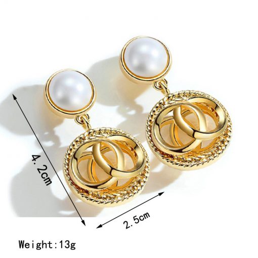 Fashion hot sale earrings palace style pearl earrings female Korean personality earrings wholesale YLX-126