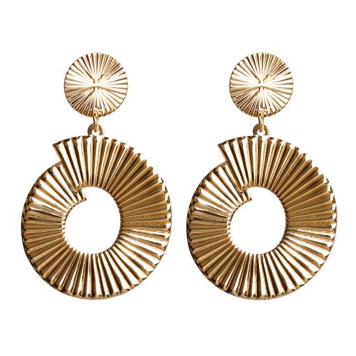 New earrings European and American fashion geometric texture alloy ladies earrings YLX-121