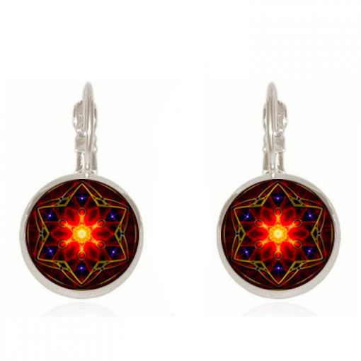Bohemian ethnic style French style linked Time Gemstone earrings YFT-068