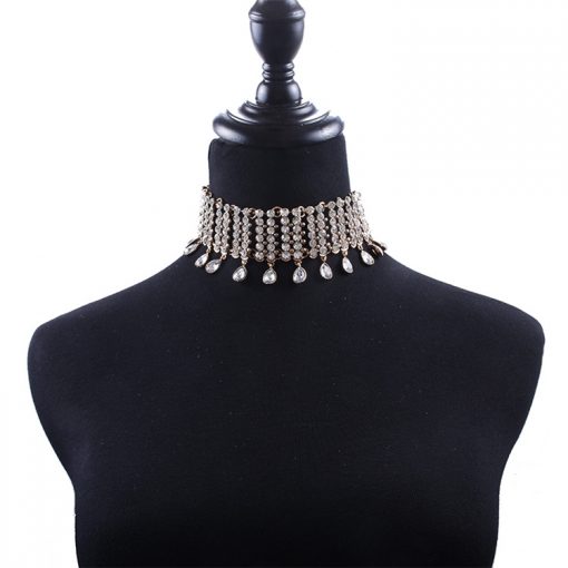European and American jewelry vintage gem chain versatile sweater clavicle neck chain YQL-003