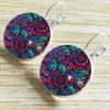 18mm Time Gem Mandala Flower Earrings YFT-128