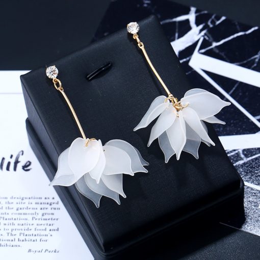 Creative Scrub Multi-layer Petal Stud Earrings Japan and South Korea Exaggerated Personality Tassel Earrings Jewelry Wholesale YLX-031