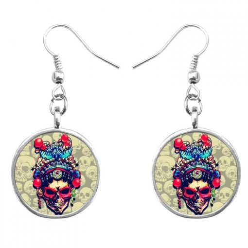 Trend skull earrings Fashion hip hop culture Halloween gifts mixed batch yft-124