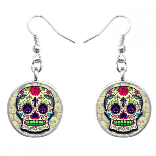 Trend skull earrings Fashion hip hop culture Halloween gifts mixed batch yft-126