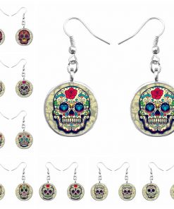 Trend skull earrings Fashion hip hop culture Halloween gifts mixed batch yft-126