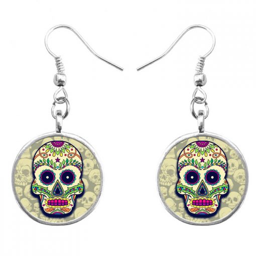 Trend skull earrings Fashion hip hop culture Halloween gifts mixed batch yft-123