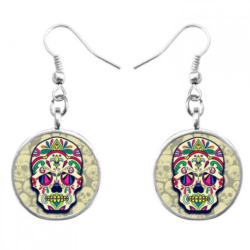 Trend skull earrings Fashion hip hop culture Halloween gifts mixed batch yft-123