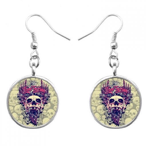 Trend skull earrings Fashion hip hop culture Halloween gifts mixed batch yft-124