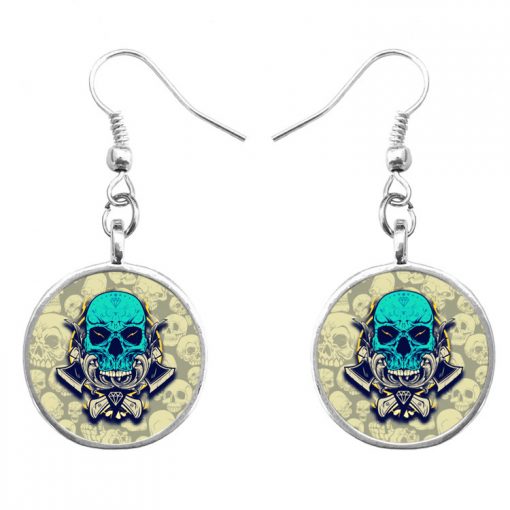 Trend skull earrings Fashion hip hop culture Halloween gifts mixed batch yft-127