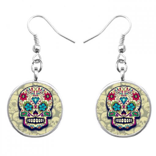 Trend skull earrings Fashion hip hop culture Halloween gifts mixed batch yft-126