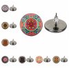 time gemstone glass mandala earrings mixed batch YFT-124