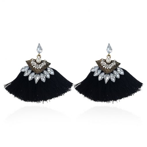 Tassel earrings Europe and America hot sale diamond earrings national wind earrings jewelry factory direct YLX-060