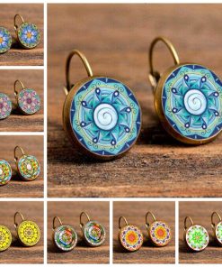 Time Gemstone Earrings Yoga Religious Earrings Jewelry Mixed Batch YFT-119