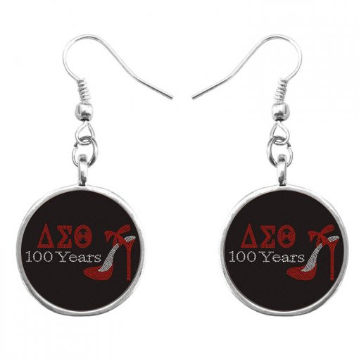 Delta sigma theta Δ Sigma time gem French ear hook earrings manufacturers supply YFT-077