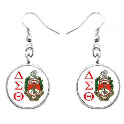 Delta sigma theta Δ Sigma time gem French ear hook earrings manufacturers supply YFT-077
