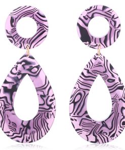 Acrylic painted earrings exaggerated drop-shaped earrings wholesale YNR-023