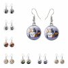 Cartoon Kitty Time Gemstone Earrings Mixed Batch yft-113