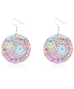 Popular paint painting national wind woman earrings wholesale YNR-033