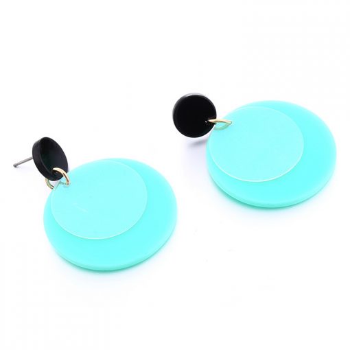 Korean style sequins refreshing acrylic girls earrings YNR-025