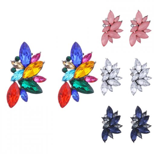 Colored rhinestone earrings popular earrings YNR-022