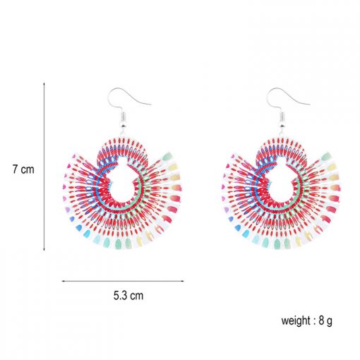 New paint painting National wind earrings wholesale YNR-038