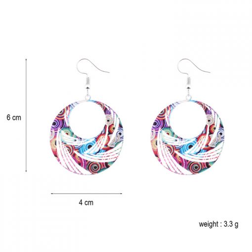 Fashion Painted Paint Ethnic Wind Earrings Wholesale YNR-030