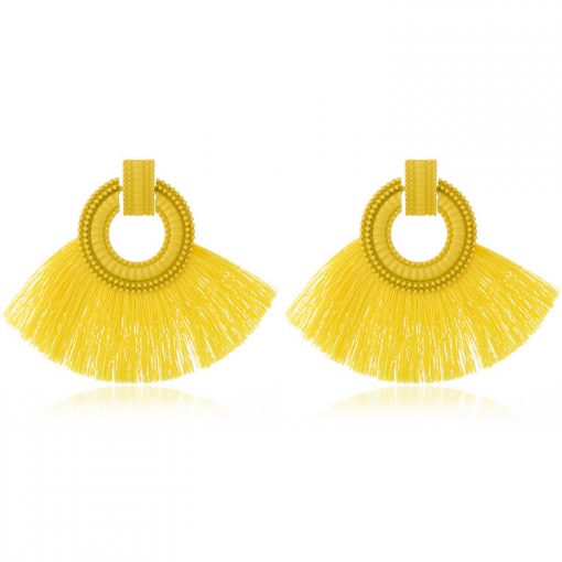 Hot fan type ladies tassel earrings YNR-039