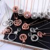 100 languages express I love you necklace 100 kinds of love projection pendant clavicle chain Mixed batch YNS-002