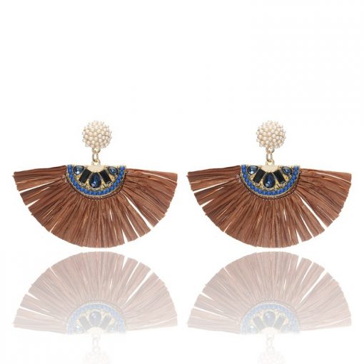 Lafite Grass Woman Tassel Earrings Fashion Jewelry YNR-026