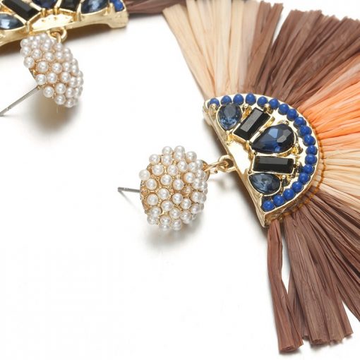 Lafite Grass Woman Tassel Earrings Fashion Jewelry YNR-026