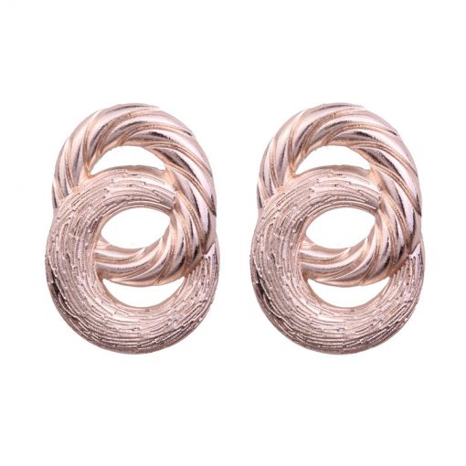 New European and American style earrings jewelry Alloy 8 word painting plating earrings manufacturers wholesale YLX-057