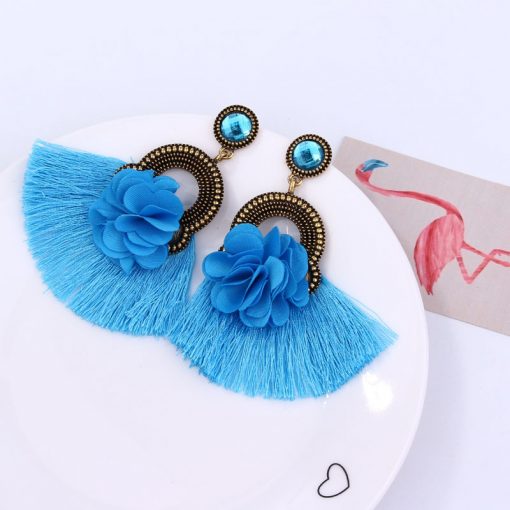 exclusive alloy flower tassel earrings set jewel retro star with ear accessories YLX-015
