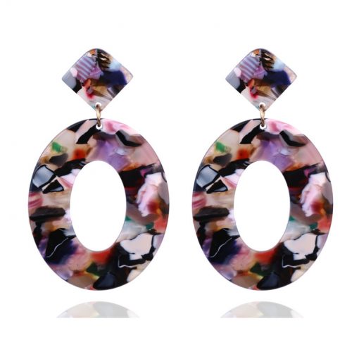 Hot ladies earrings Acrylic acetate plate jewelry wholesale YLX-049