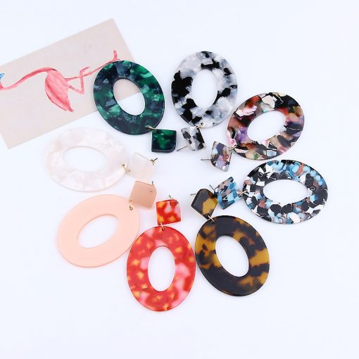 Hot ladies earrings Acrylic acetate plate jewelry wholesale YLX-049