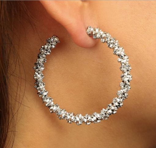 New hot Europe and America spiny personality circle big earrings jewelry YLX-085