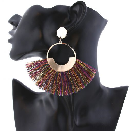 Bohemian fashion tassel earrings original exaggerated temperament earrings skirt tassel earrings YLX-069