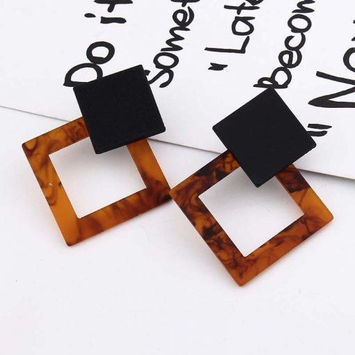 Factory direct Japanese Korean popular new exaggerated temperament geometry long acrylic large earrings YLX-076