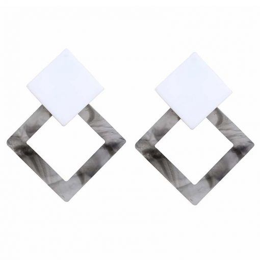 Factory direct Japanese Korean popular new exaggerated temperament geometry long acrylic large earrings YLX-076