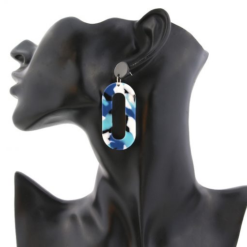 Acetate plate earrings personalized earrings European and American pin earrings YLX-027