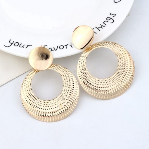 Europe and the United States cross-border jewelry Simple fashion wild earrings geometric round earrings wholesale has been slightly township -048