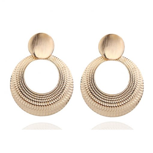 Europe and the United States cross-border jewelry Simple fashion wild earrings geometric round earrings wholesale has been slightly township -048