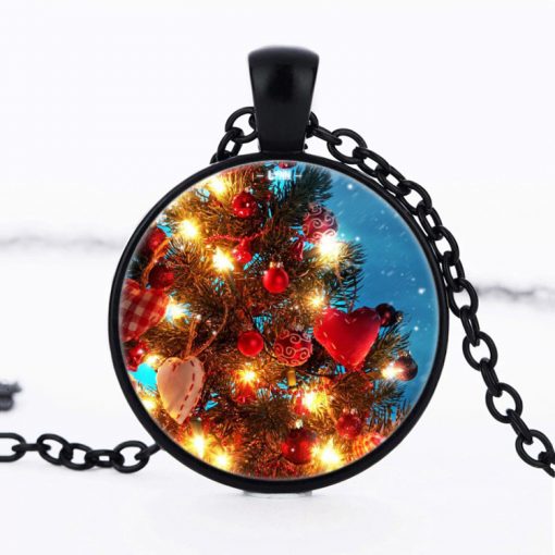 Children’s jewelry gift Europe and America hot Santa Claus time gemstone necklace pendant sweater chain Mixed batch YFT-140