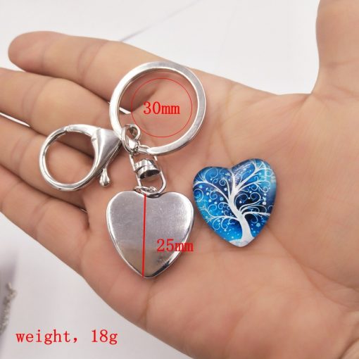 New 12 Constellation Heart Keychain Jewelry Accessories Bag Pendant YFT-157