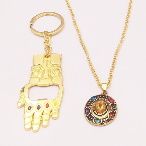 Sanos tyrant Thanos Avengers Necklace Iron Man Pendant Bracelet Keychain Opener YFT-149
